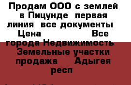 Продам ООО с землей в Пицунде, первая линия, все документы › Цена ­ 9 000 000 - Все города Недвижимость » Земельные участки продажа   . Адыгея респ.